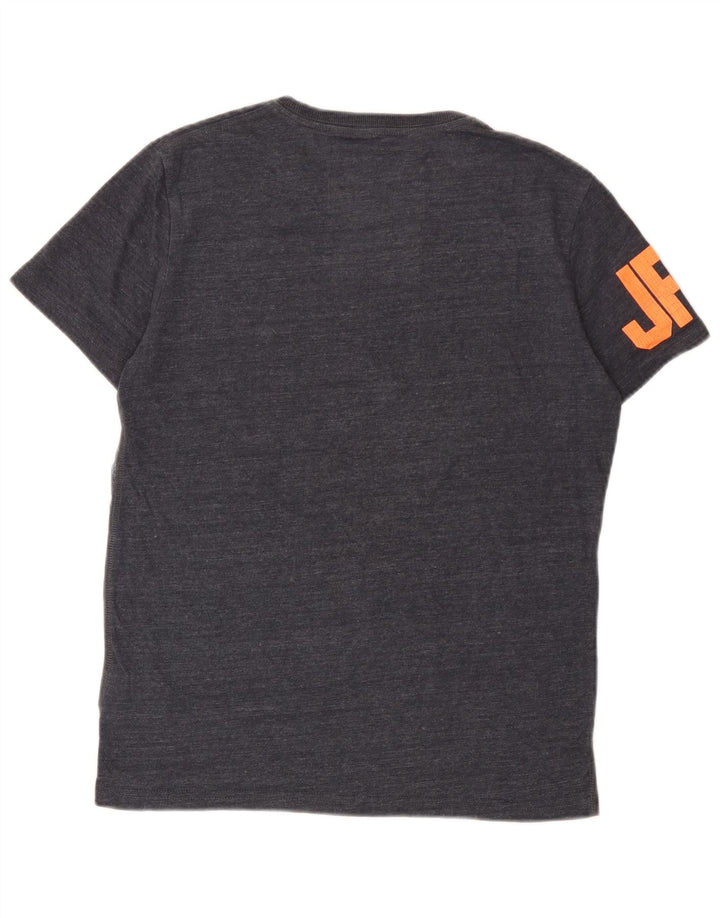 Tricou cu grafică pentru bărbați Superdry Top mediu din bumbac cu pete albastru bleumarin