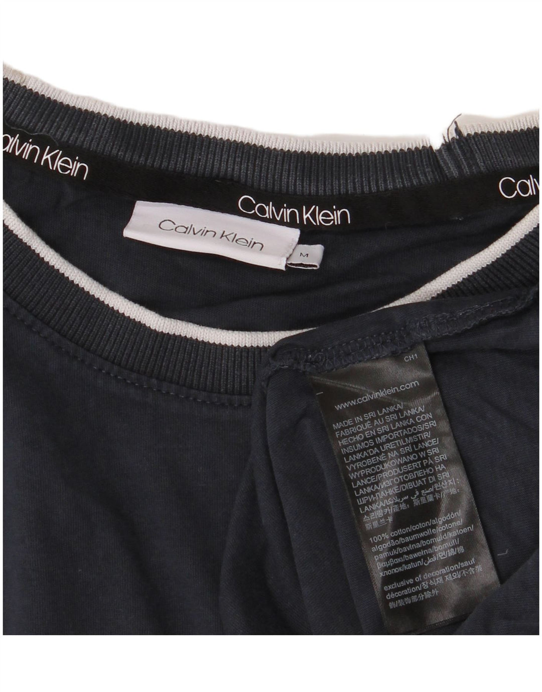Tricou Calvin Klein pentru bărbați Top mediu din bumbac bleumarin