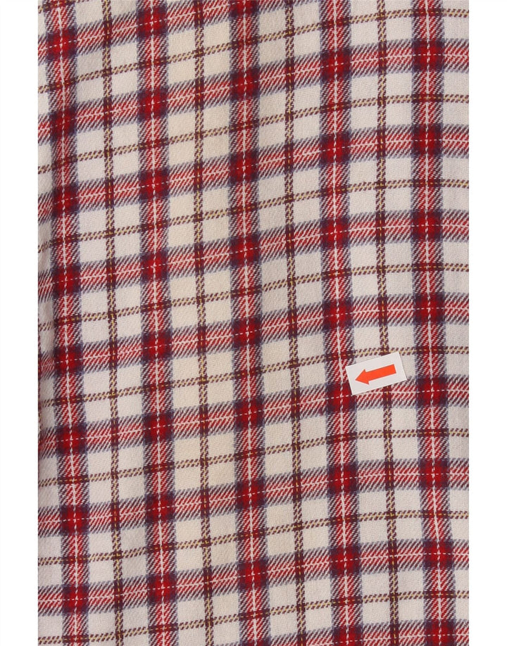 ANIMAL Mens Flannel Shirt Large Red Check Cotton