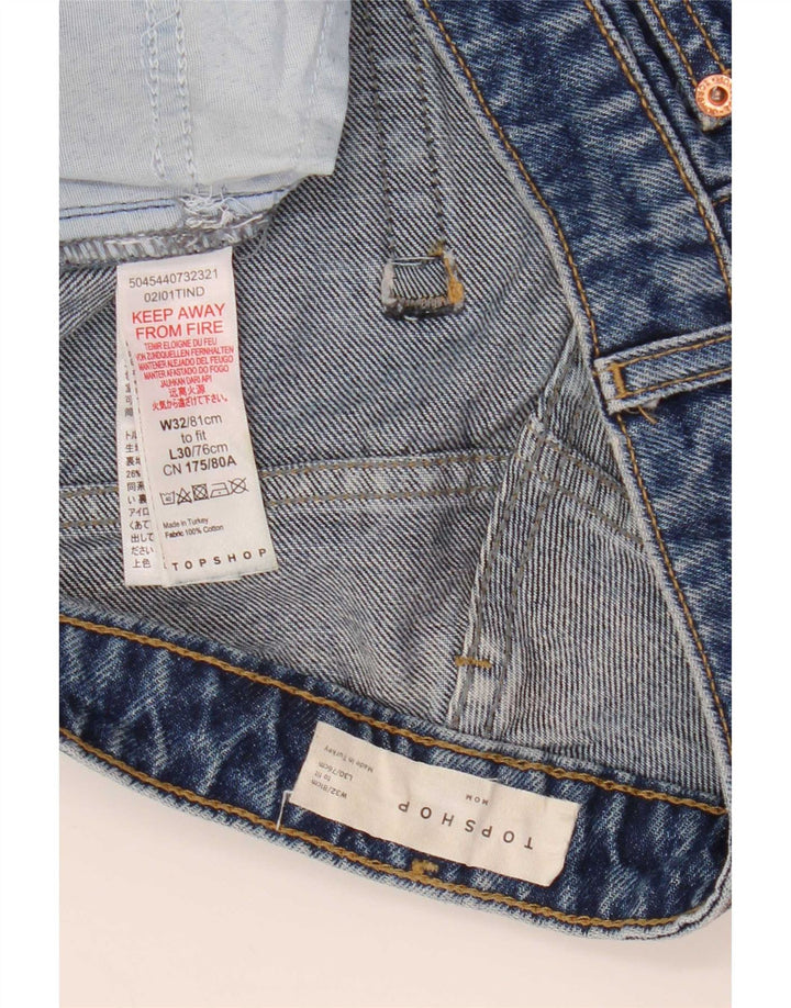Blugi Topshop Mom Tapered pentru femei W32 L26 Poliester albastru