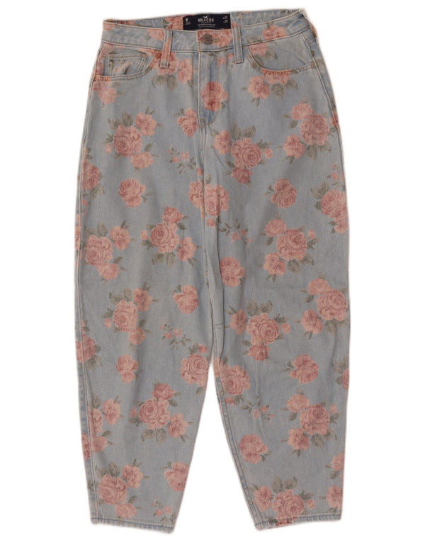 Blugi Hollister pentru femei Balloon cu talie înaltă US 1 XS L25 L26 Albastru Floral