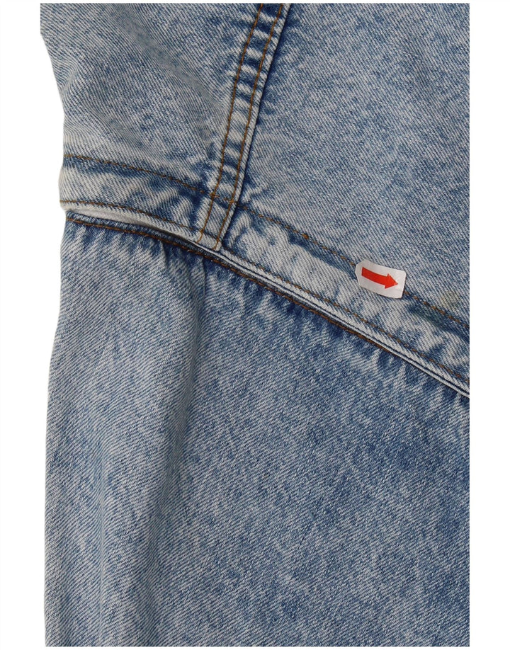 Jachetă de blugi vintage pentru femei UK 12, bumbac albastru mediu