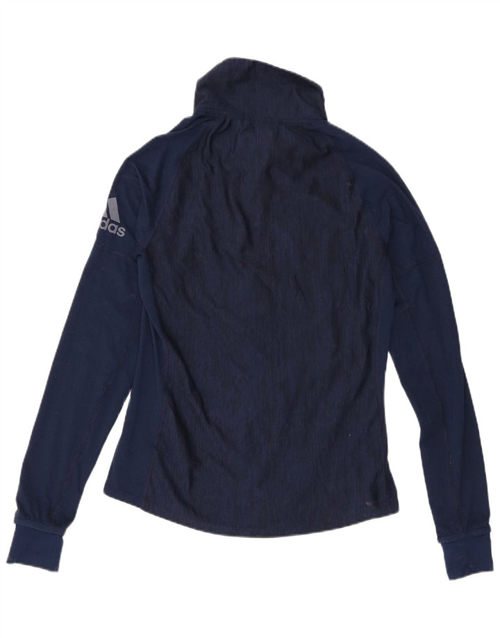Top de trening cu pulover grafic Adidas pentru femei UK 8/10 Small Bleumarin
