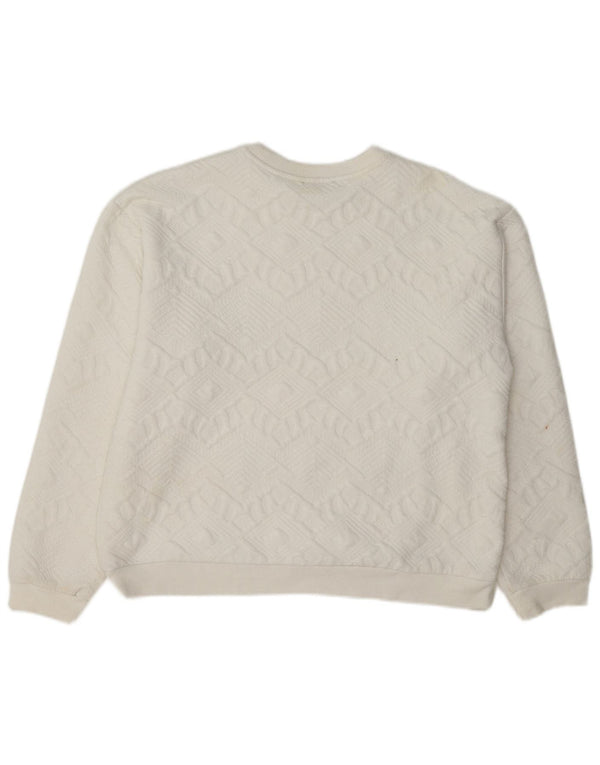 Pulover pentru femei Zara, cu croiala relaxată, UK 12 Medium Alb Geometric