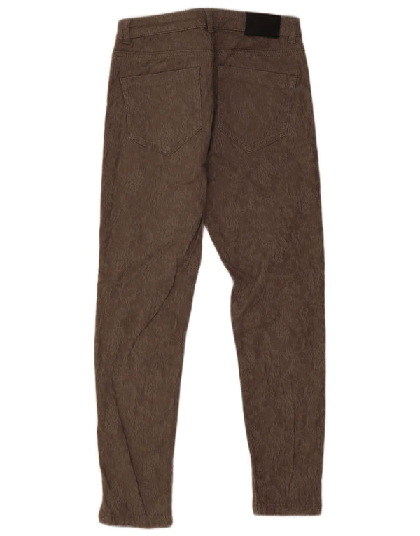 Pantaloni casual skinny Reiss pentru femei UK 12 Medium W30 L26 Brown Paisley