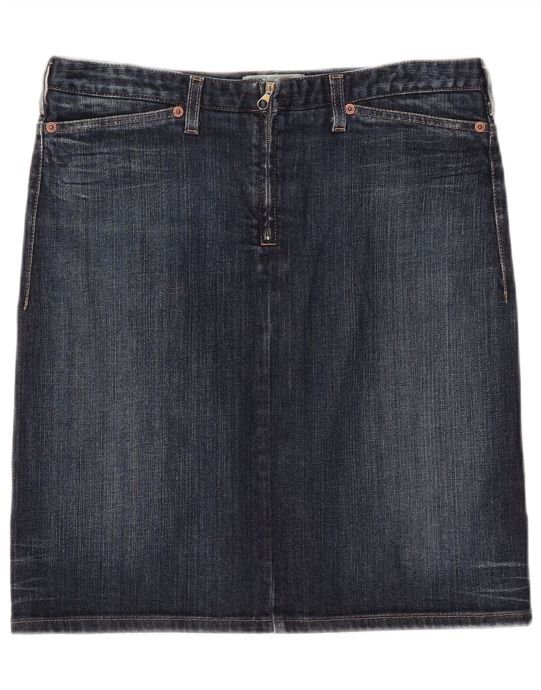 Fusta de blugi pentru femei Benetton IT 44 Medium W32 Bumbac bleumarin