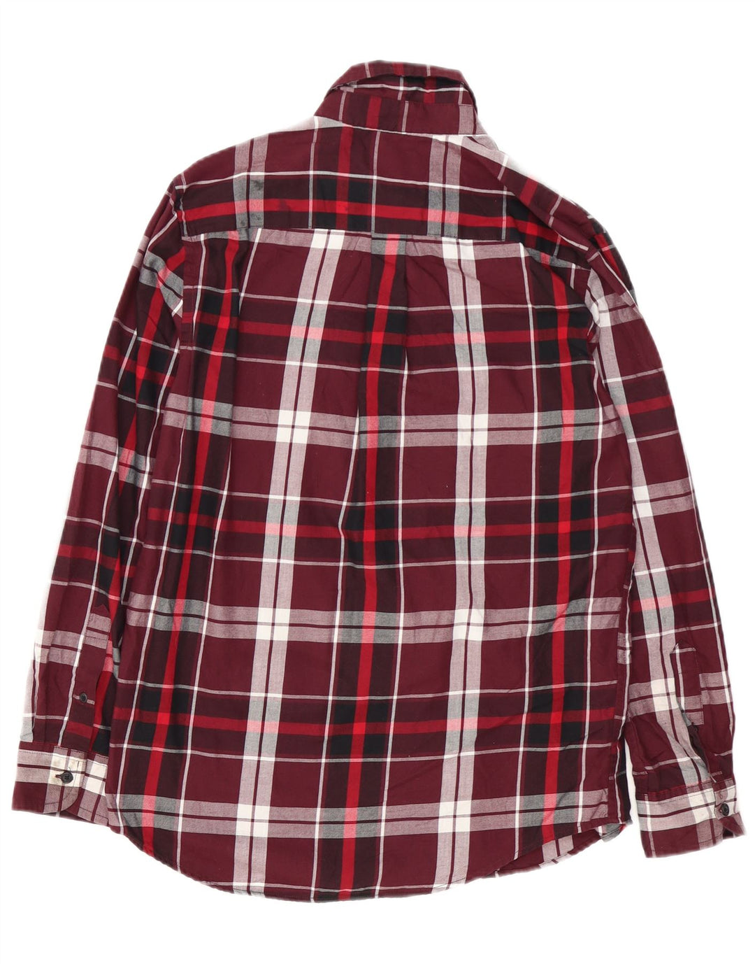 Cămașă de flanel pentru bărbați Chaps, bumbac în carouri burgundă