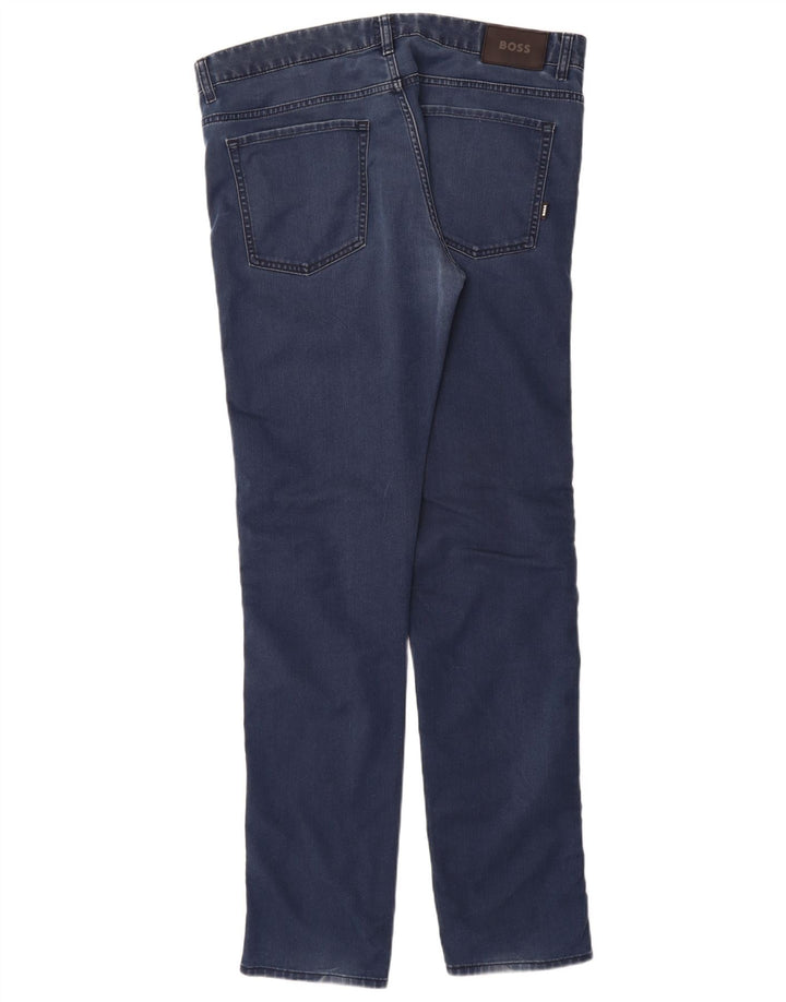 Blugi slim pentru bărbați Hugo Boss W38 L36 bumbac bleumarin