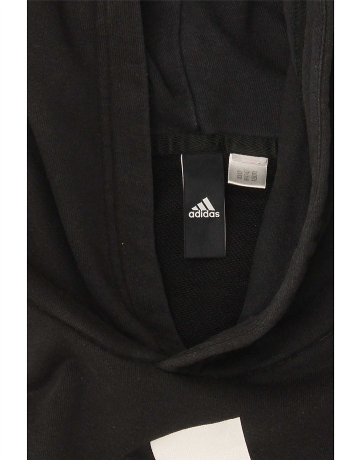 Pulover cu glugă grafic pentru bărbați Adidas, mediu negru