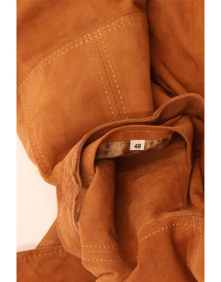 Jachetă de piele de căprioară dublu pentru femei Vintage IT 48 XL Bej
