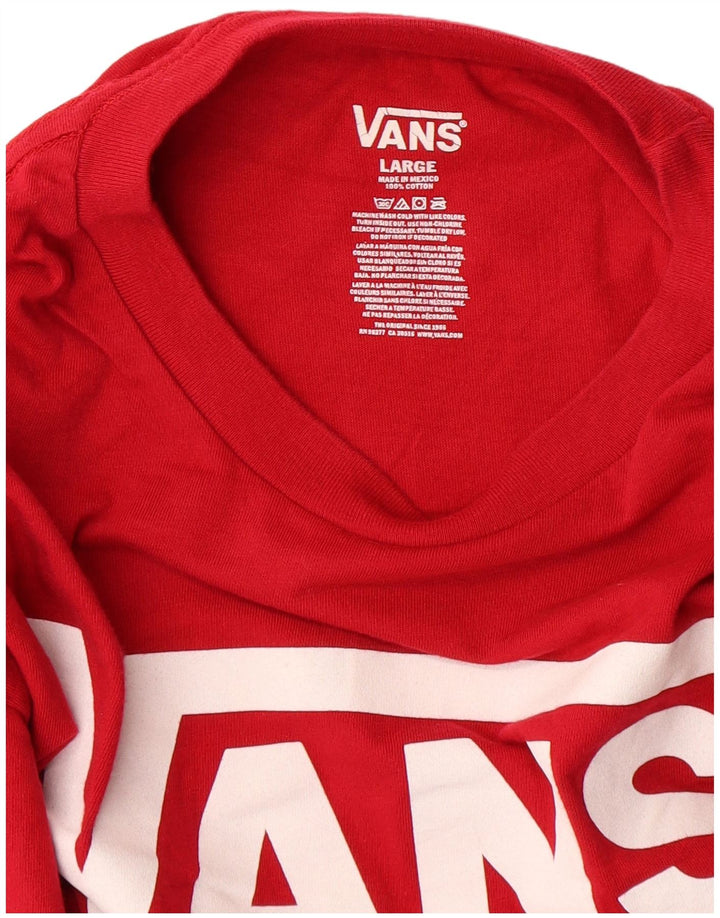 Vans Boys Graphic Top mânecă lungă 12-13 ani mare bumbac roșu
