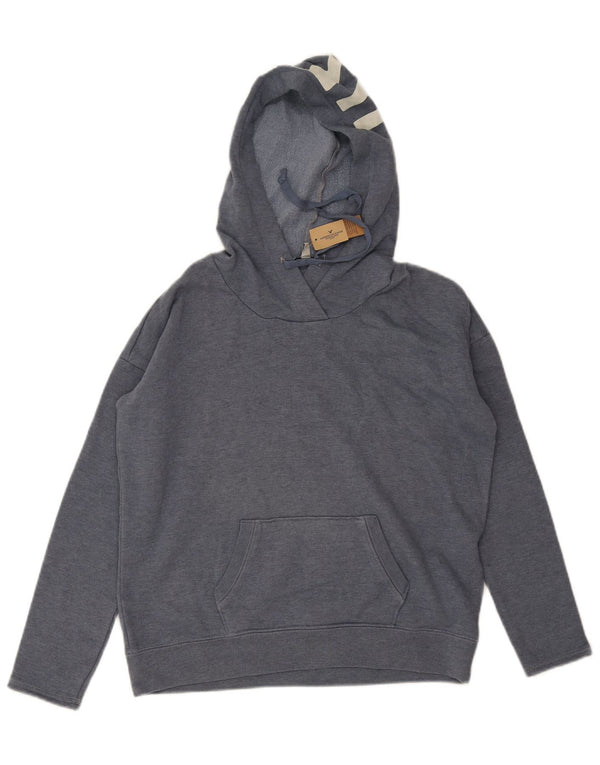 Pulover cu glugă supradimensionat cu grafic pentru femei American Eagle UK 10 Small Gri