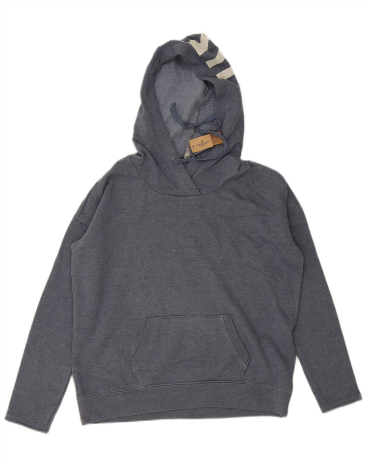 Pulover cu glugă supradimensionat cu grafic pentru femei American Eagle UK 10 Small Gri