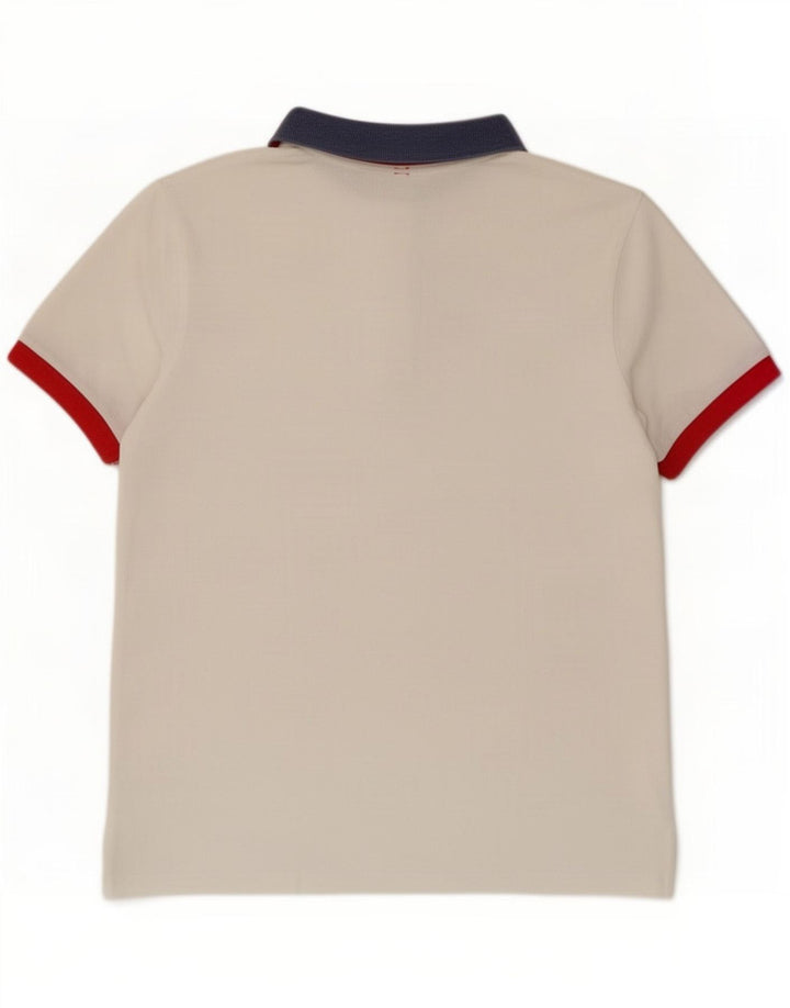 Tricou polo pentru bărbați Sun68, alb mediu, bumbac color bloc