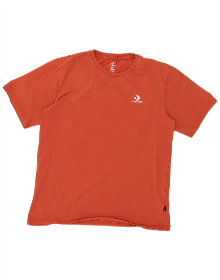 Tricou Converse pentru bărbați Top din bumbac portocaliu mediu