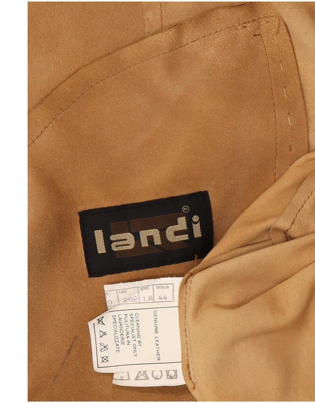 Cămașă Vintage de damă din piele intoarsa IT 44 Medium Beige Piele