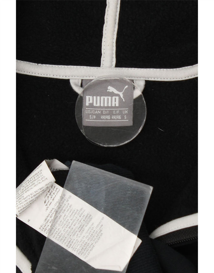 Pulover Puma Graphic Zip pentru bărbați, bumbac mic, negru