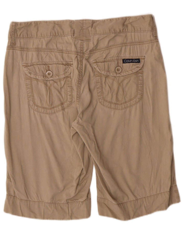 Pantaloni scurți casual pentru femei Calvin Klein Jeans US 8 Medium W30 Bej Clasic