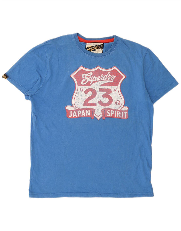 Tricou grafic pentru bărbați Superdry Top 2XL Bumbac albastru