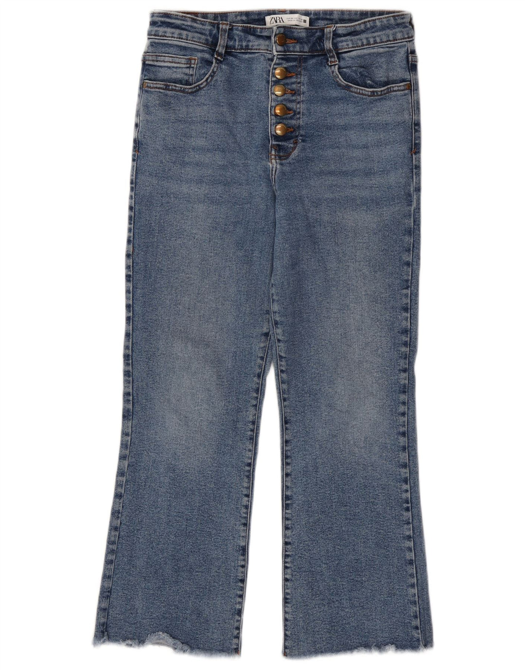 Blugi Zara Femei Bootcut EU 38 Mici W28 L25 Bumbac Albastru