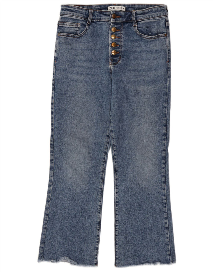 Blugi Zara Femei Bootcut EU 38 Mici W28 L25 Bumbac Albastru
