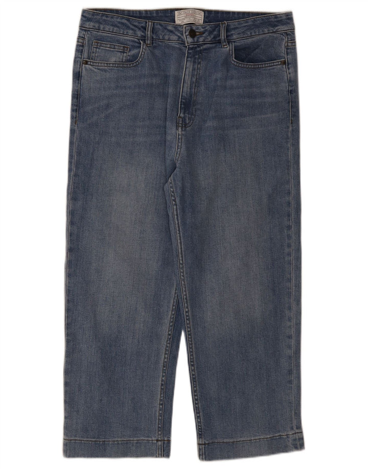 Fat Face Blugi tăiați pentru femei UK 12 Medium W32 L23 Blue Bumbac