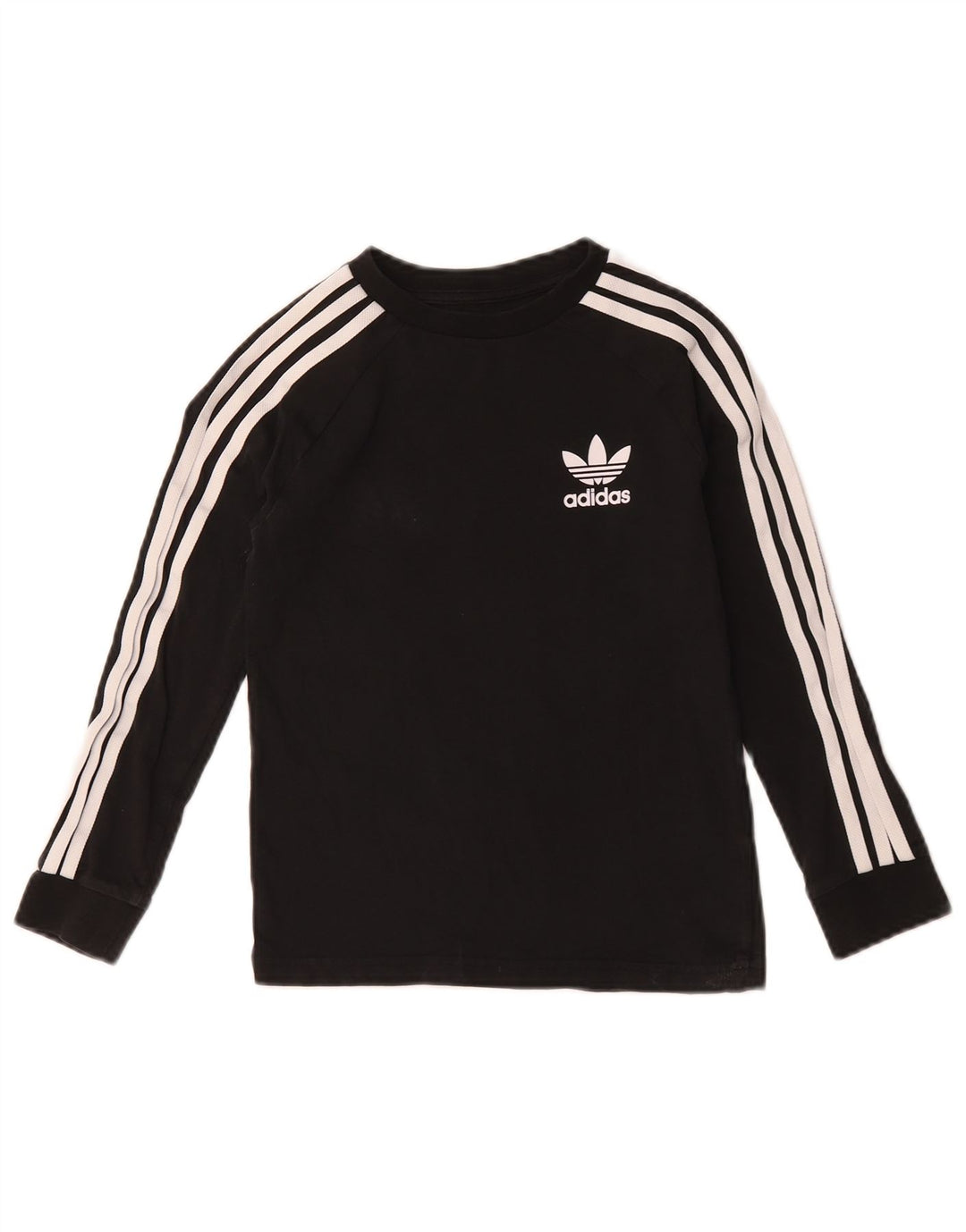Adidas Boys Top Maneca Lunga 7-8 Ani Negru Bumbac