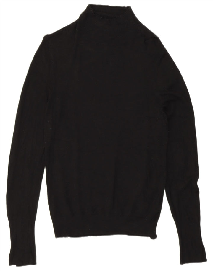 Pulover cu gât țestoasă pentru femei Zara UK 14 Viscoză medie neagră