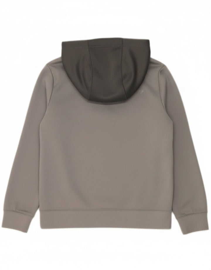 Pulover Nike pentru băieți, cu fermoar, 10-11 ani, gri mediu, poliester bloc de culoare