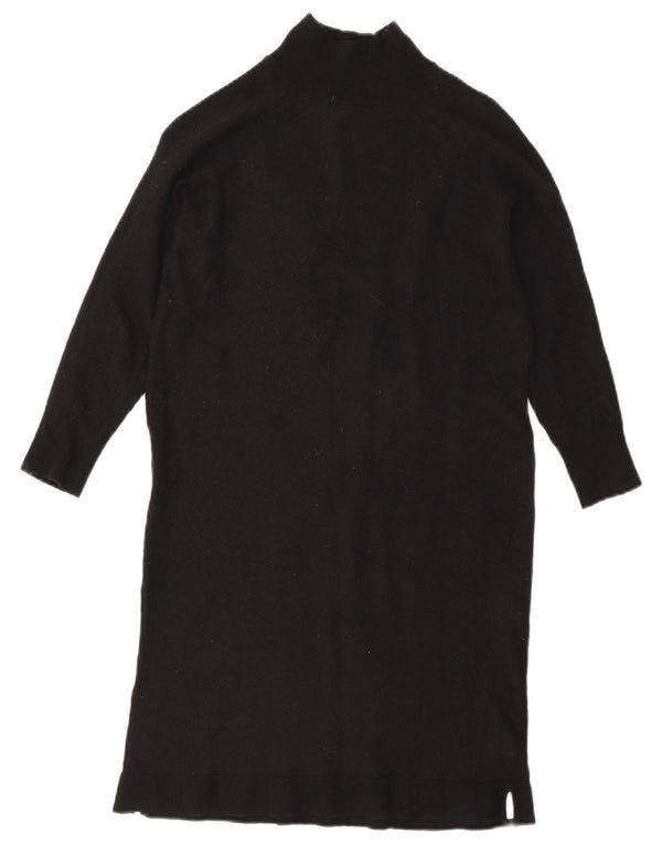Massimo Dutti Rochie Jumper pentru Femei cu mâneci 3/4 UK 10 Mic Lână bleumarin