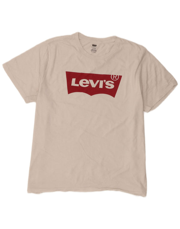 Tricou grafic Levi's pentru bărbați, cu croiala standard, 2XL, bumbac alb