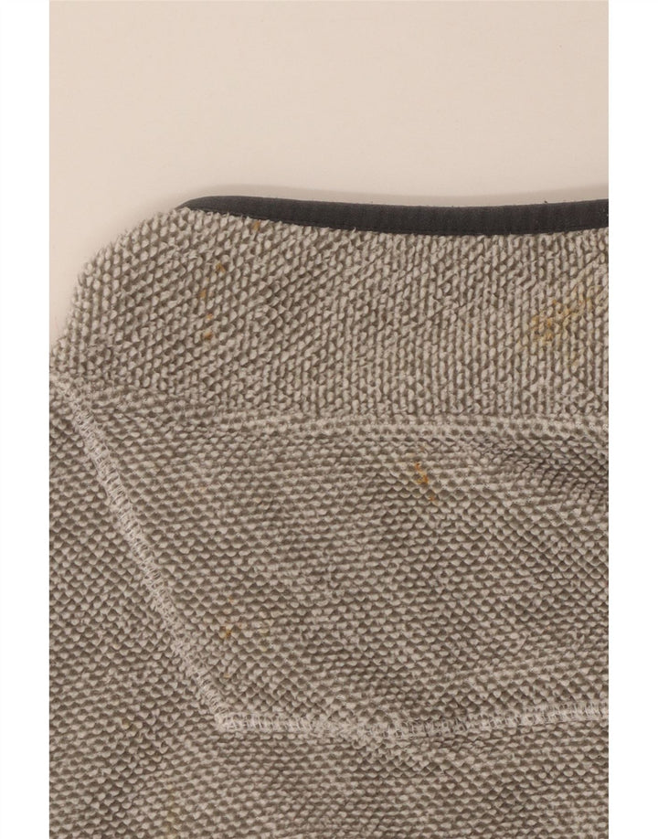 WEIRD FISH Pulover pentru bărbați, cu fermoar și gât, poliester XL, gri