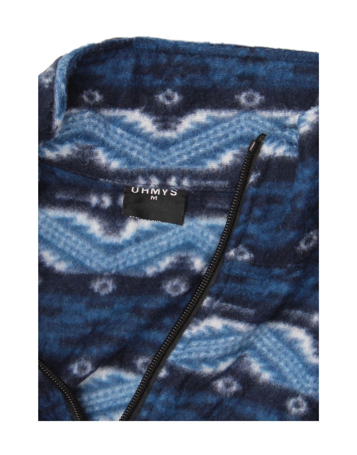 Jachetă din lână pentru bărbați VINTAGE UK 38 Medium Blue Fair Isle Cotton