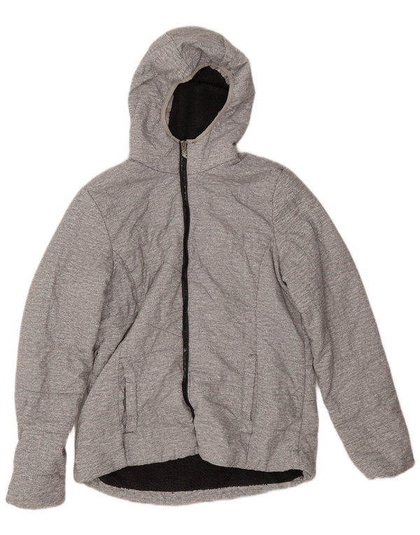 Jachetă Sherpa pentru femei cu glugă New Balance UK 14 Medium Grey Herringbone