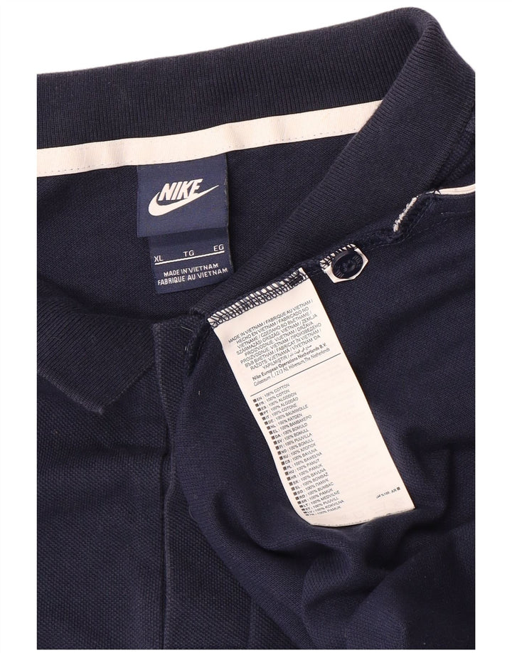 Tricou polo pentru bărbați NIKE XL, bumbac bleumarin