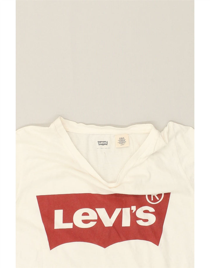 LEVI'S Mens Graphic T-Shirt Top Small White Cotton | Vintage Levi's | Thrift | Second-Hand Levi's | Used Clothing | Messina Hembry 