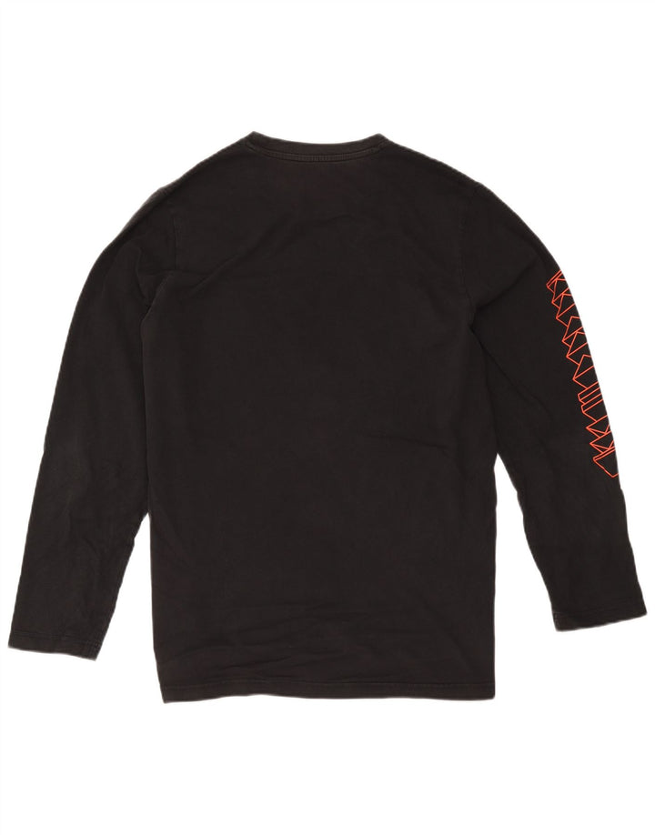 Tricou cu mânecă lungă pentru bărbați Adidas, bumbac negru mare