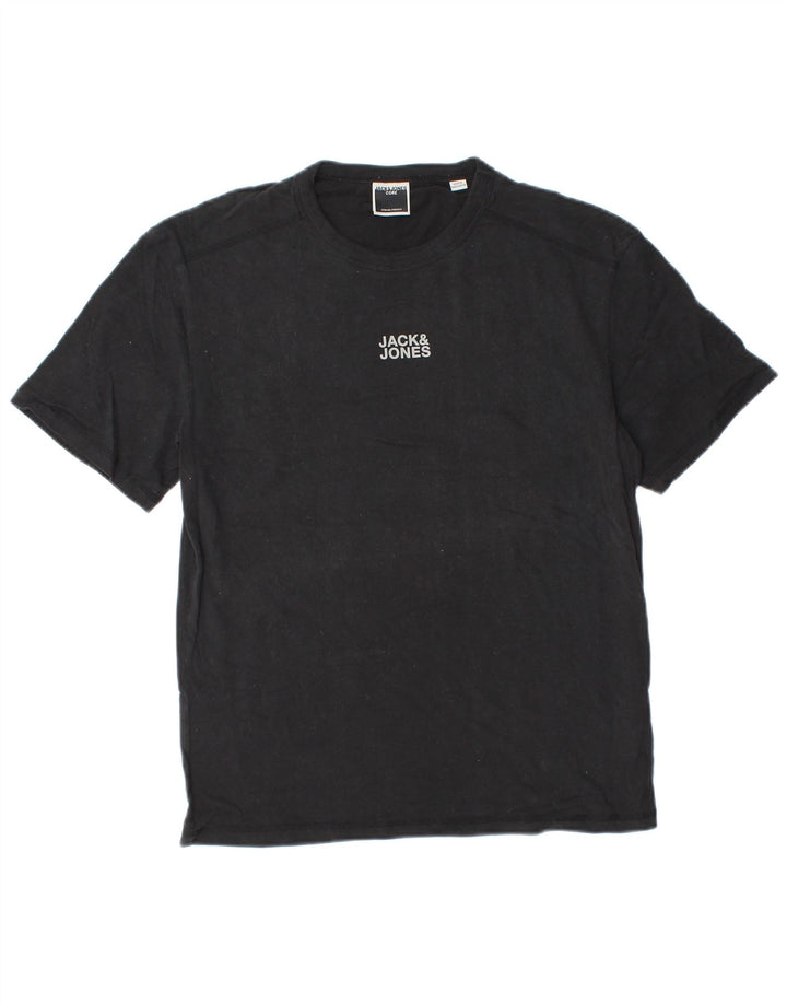 Tricou Jack & Jones pentru bărbați Top mic bumbac negru
