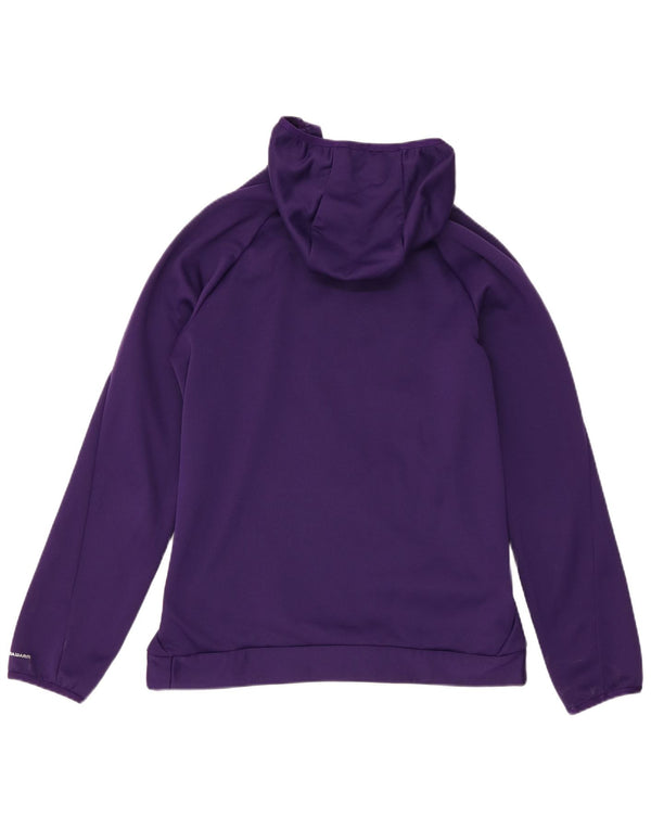 Pulover Adidas pentru damă, cu grafică, cu gât, cu fermoar, UK 16, mare, violet
