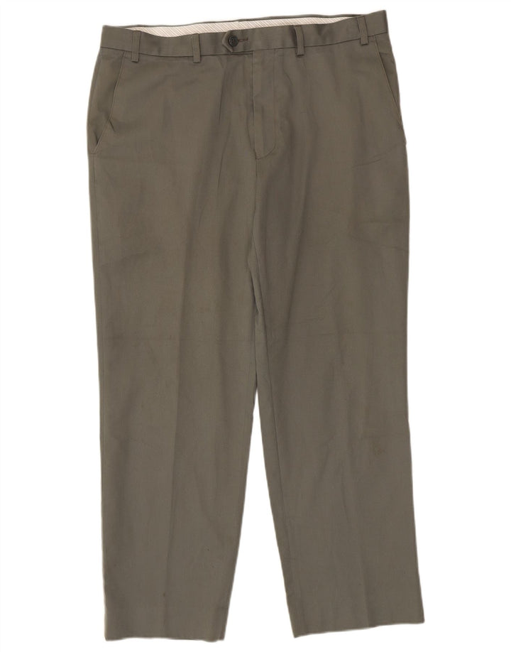 Marks & Spencer Pantaloni de costum pentru bărbați L36 L29 Kaki Poliester