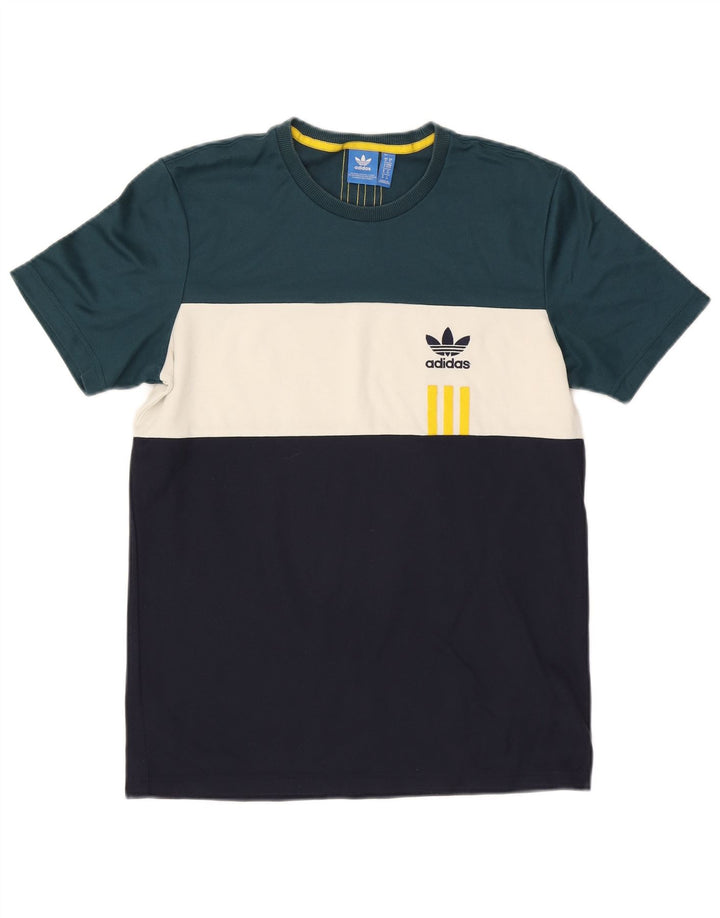 Tricou pentru bărbați Adidas Top mediu multicolor din bumbac color bloc