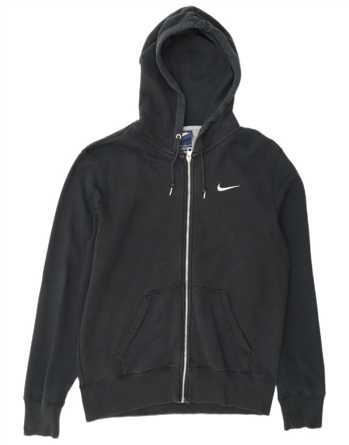 Pulover Nike pentru bărbați, cu fermoar, bumbac mediu negru