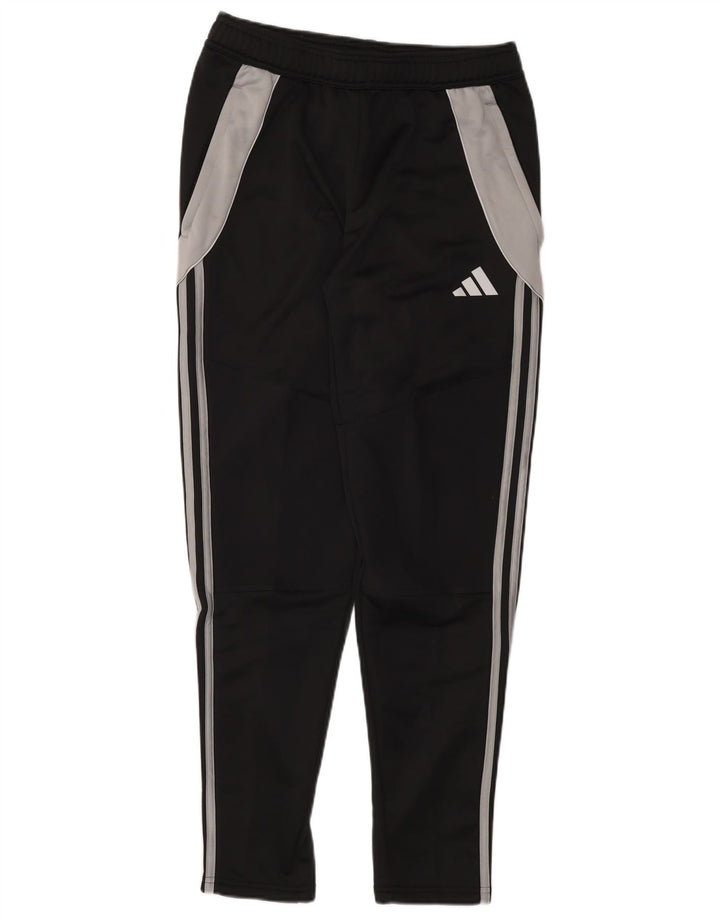 Pantaloni de trening Adidas pentru bărbați, negru mediu, poliester bloc de culoare
