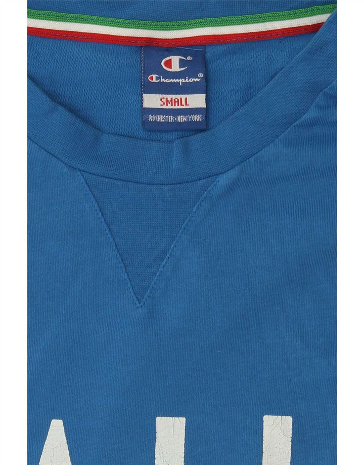 Tricou grafic Champion pentru bărbați Italia Top Mic Albastru