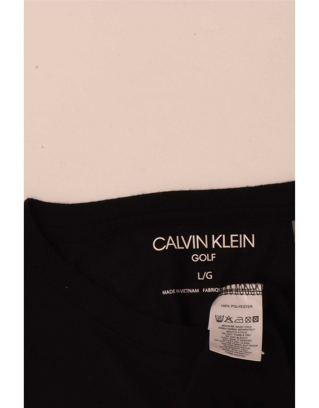 Tricou de golf Calvin Klein pentru bărbați Top mare din poliester negru