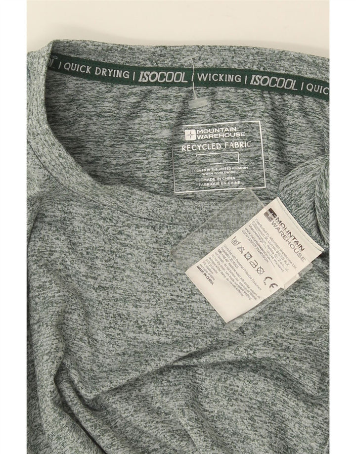 MOUNTAIN WAREHOUSE Tricou pentru bărbați Top mic, verde, poliester cu pete