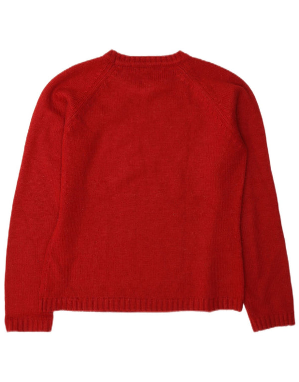 Pulover pentru damă Zara, cu gât roșu, mare, acrilic