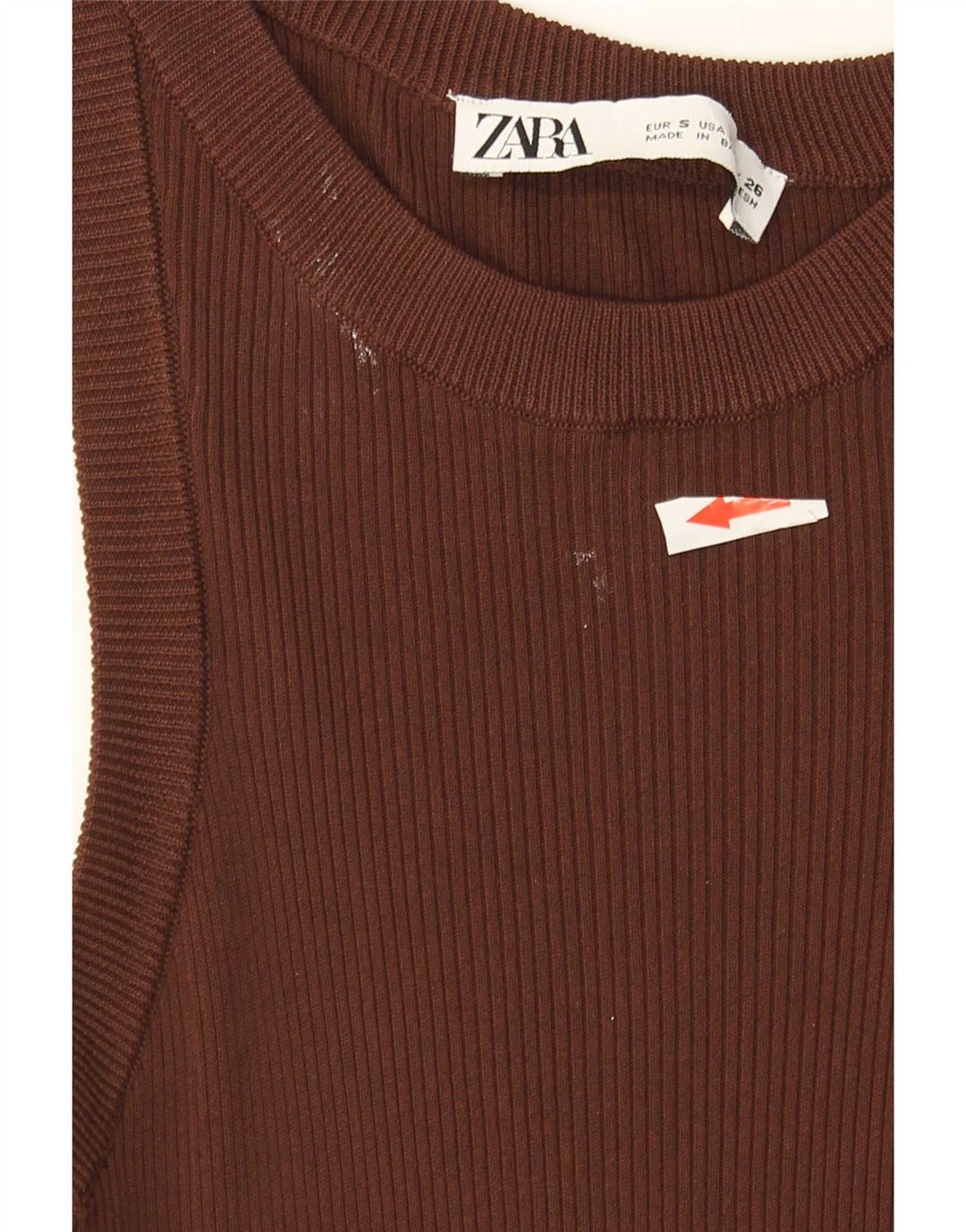 Vestă pentru femei Zara UK 8 Small Brown Viscose