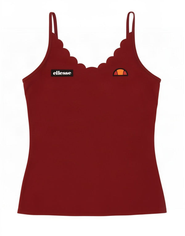 Cami Top pentru femei Ellesse UK 12 Medium Maroon Poliamidă