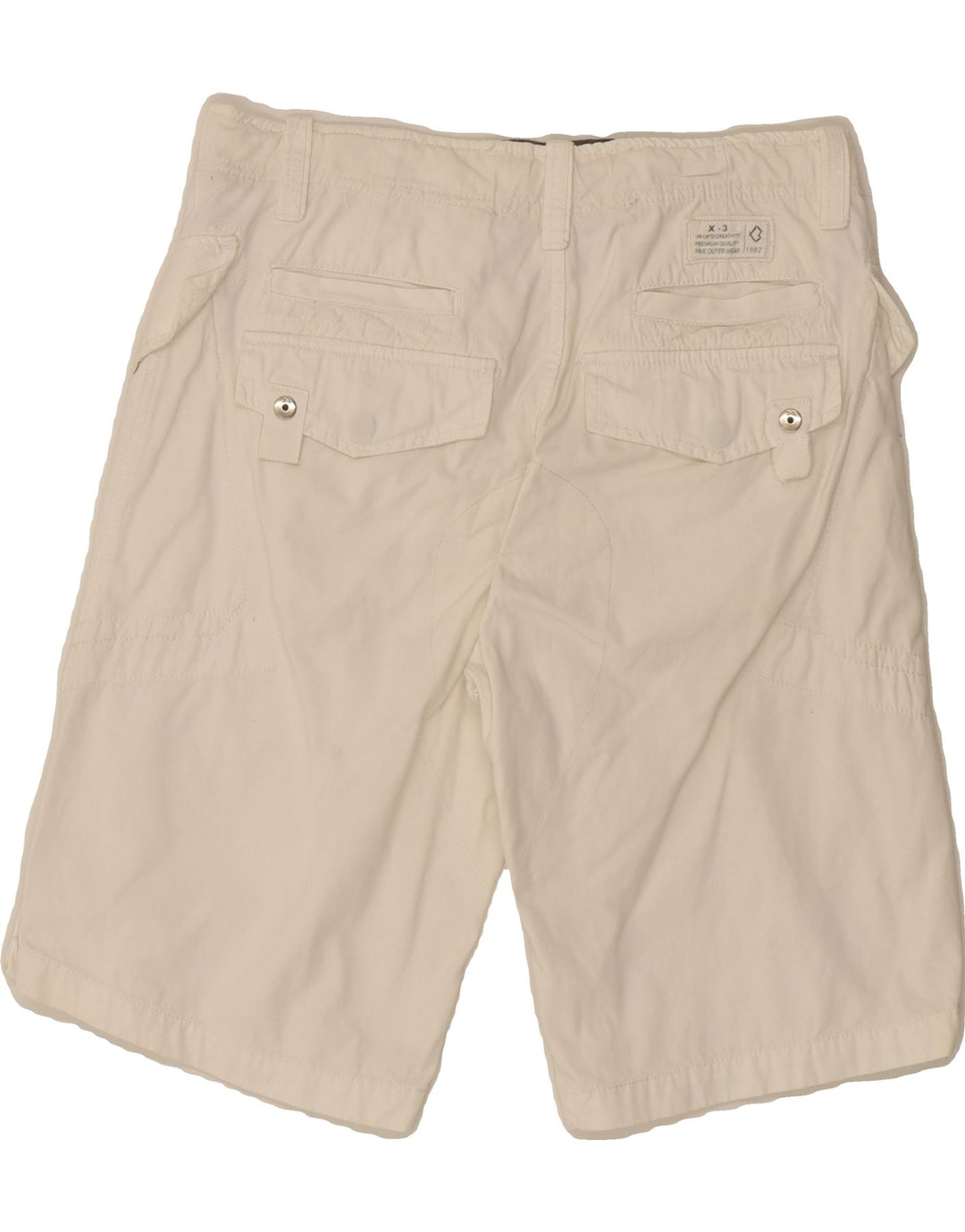 VINTAGE Mens Casual Shorts W30 Medium  White Cotton Vintage Vintage and Second-Hand Vintage from Messina Hembry 